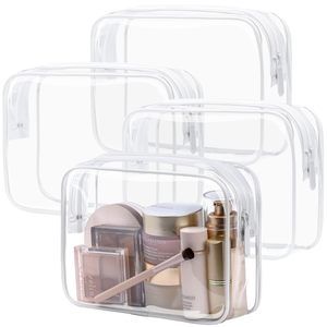 Clear Makeup Bags, 4 Pack Quart Size Travel Bag Tsa Approved Clear Travel Bags🐨